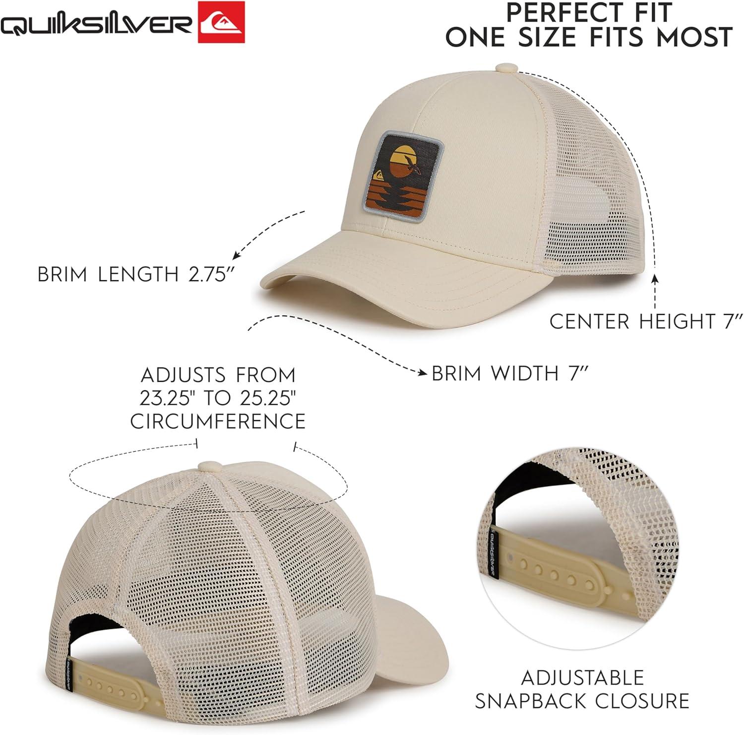 imageQuiksilver Mens Premium Cotton Adjustable Snap Back Logo Baseball CapFog