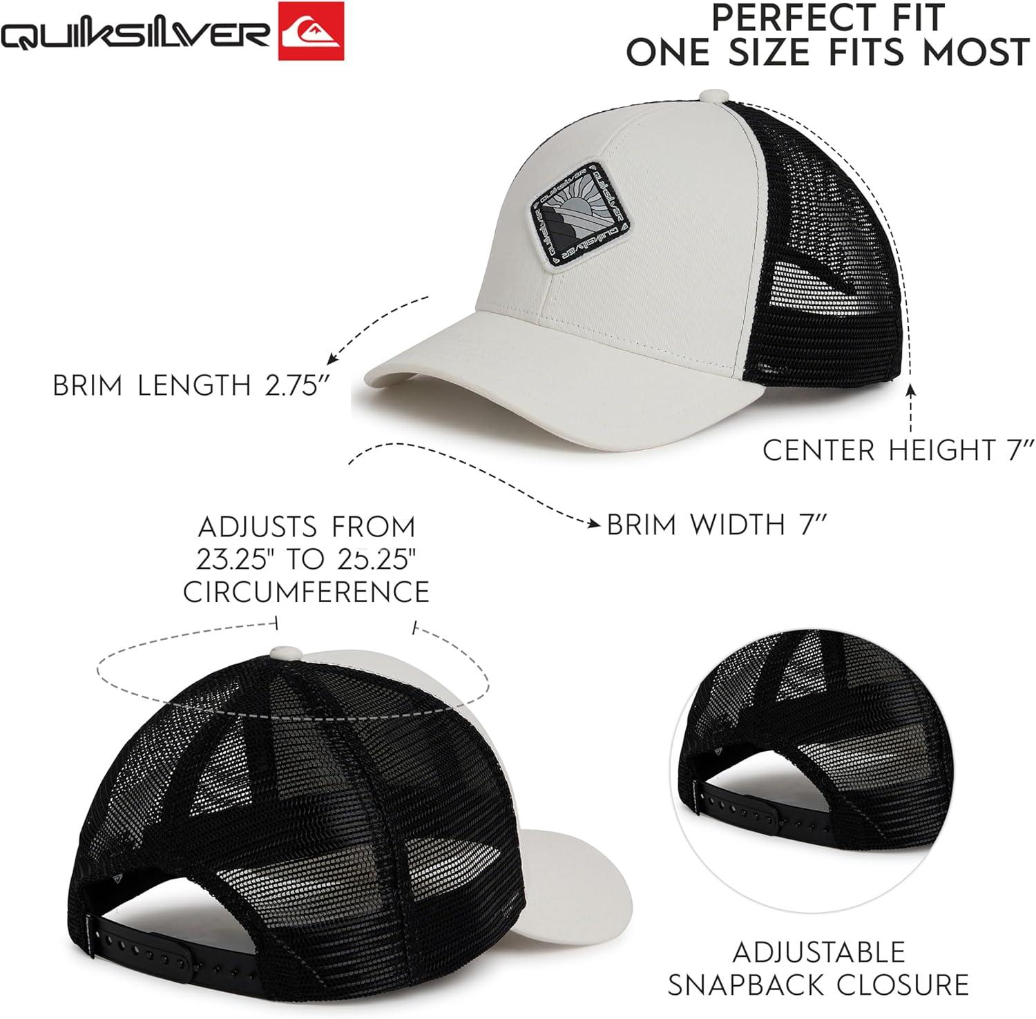 imageQuiksilver Mens Premium Cotton Adjustable Snap Back Logo Baseball CapWhite