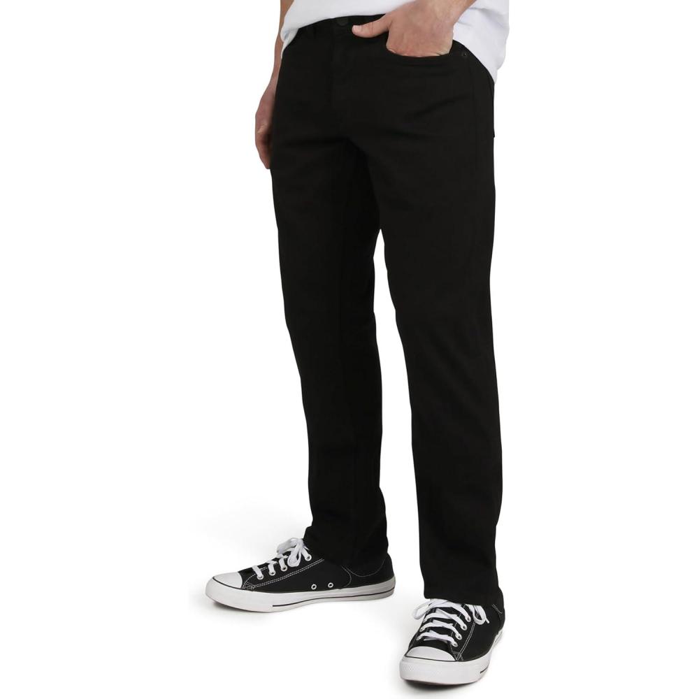imageQuiksilver Mens 5 Pocket Straight Fit Stretch Waist Denim JeansJet Black