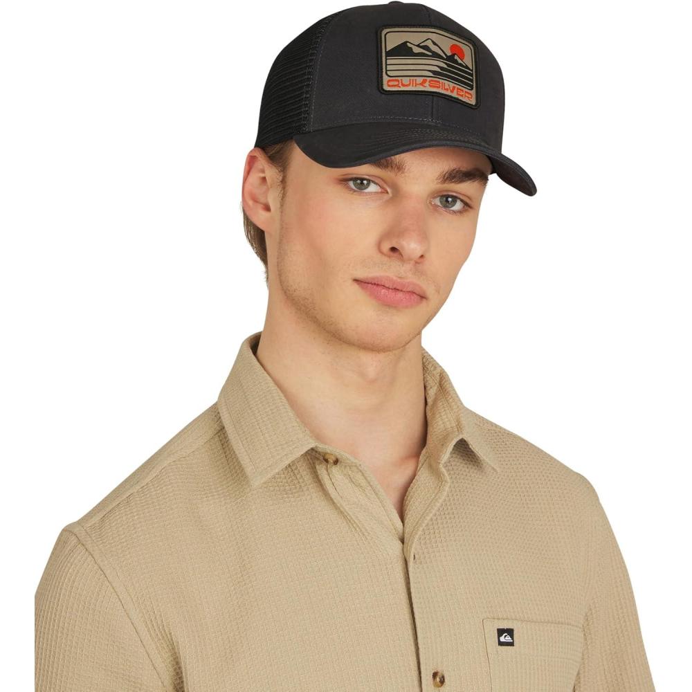 imageQuiksilver Mens Premium Cotton Adjustable Snap Back Logo Baseball CapCharcoal