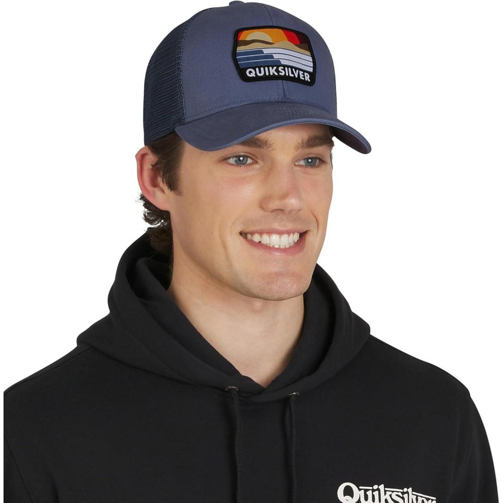 imageQuiksilver Mens Premium Cotton Adjustable Snap Back Logo Baseball CapFlint Stone