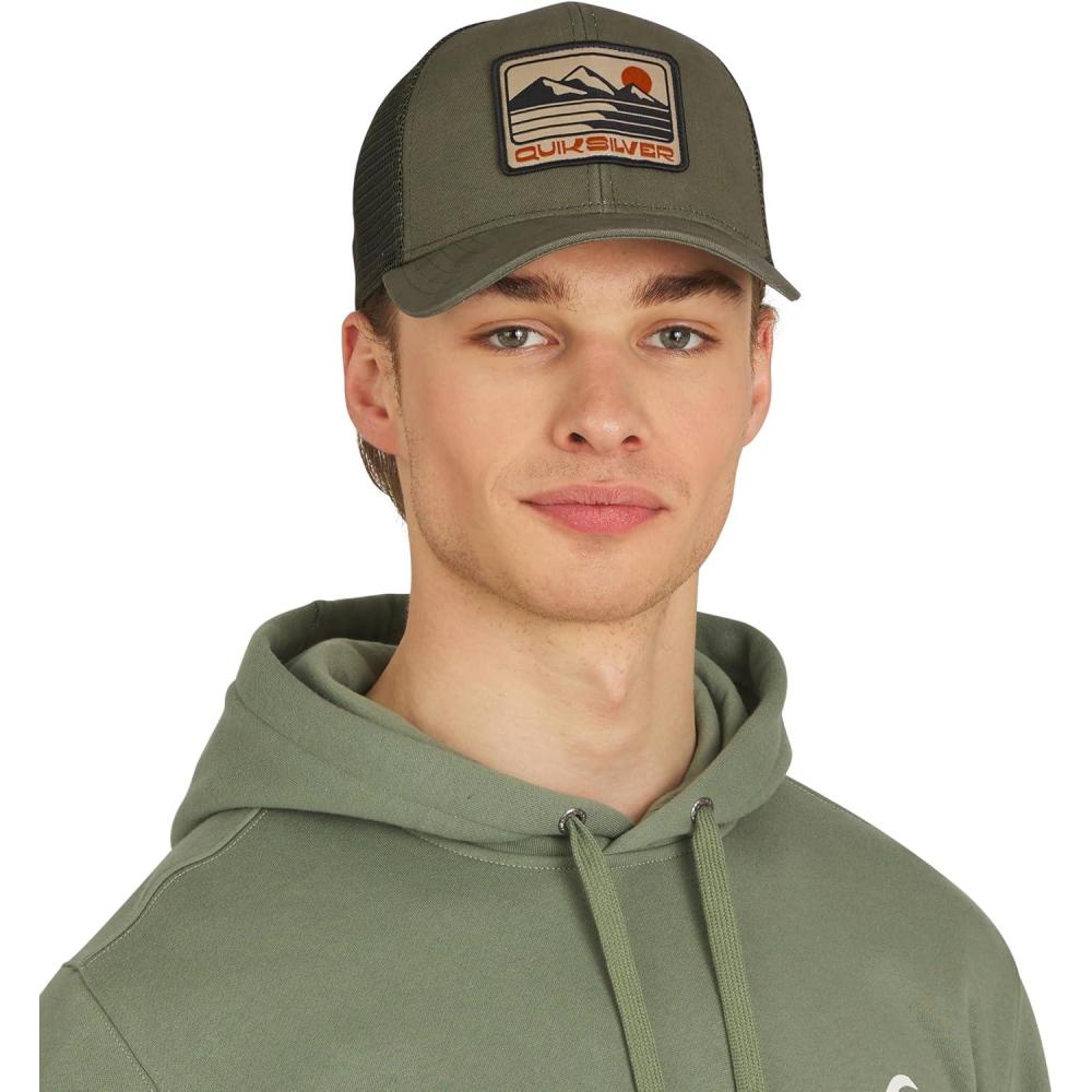 imageQuiksilver Mens Premium Cotton Adjustable Snap Back Logo Baseball CapSage