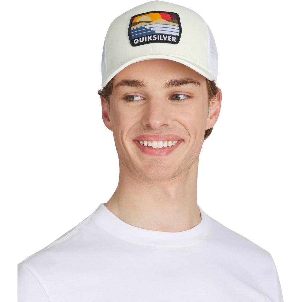 imageQuiksilver Mens Premium Cotton Adjustable Snap Back Logo Baseball CapSnow White