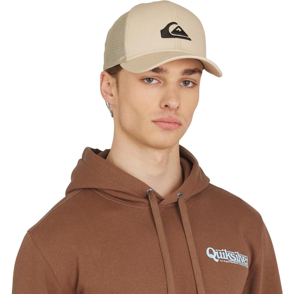 imageQuiksilver Mens Premium Cotton Adjustable Snap Back Logo Baseball CapTaupe