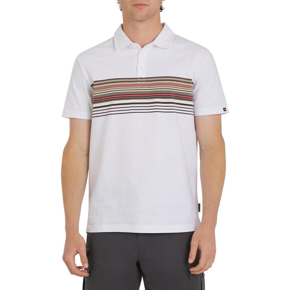 imageQuiksilver Mens Regular Fit Soft Cotton Jersey Short Sleeve Polo ShirtWhite