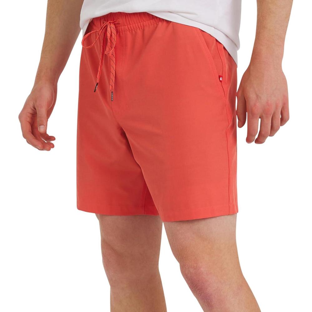 imageQuiksilver Mens Regular Fit Stretch Waist Water Friendly Active Hybrid Shorts SXXLCoral