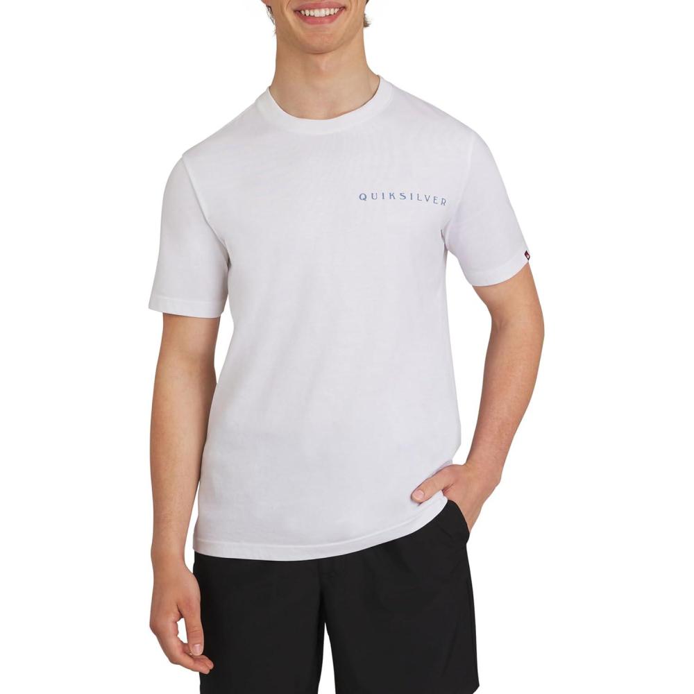 imageQuiksilver Mens Soft Cotton Premium Tee Short Sleeve TShirtWhite