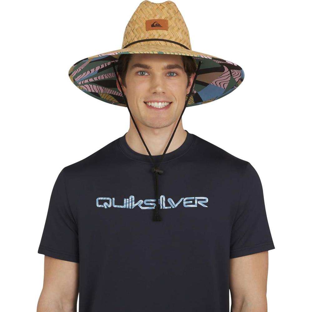 imageQuiksilver Mens Wide Brim Outdoor Lifeguard Straw Sun HatSea Spray