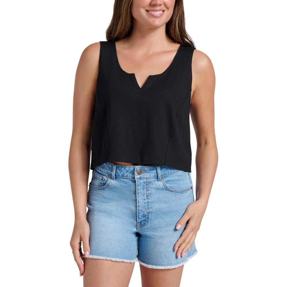 imageQuiksilver Womens Nomad Cropped Relaxed Fit Tank TopBlack