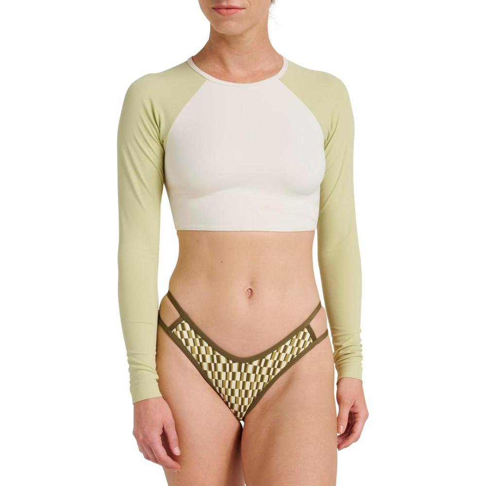 imageQuiksilver Womens Pipeline Color Block Surf TopFern