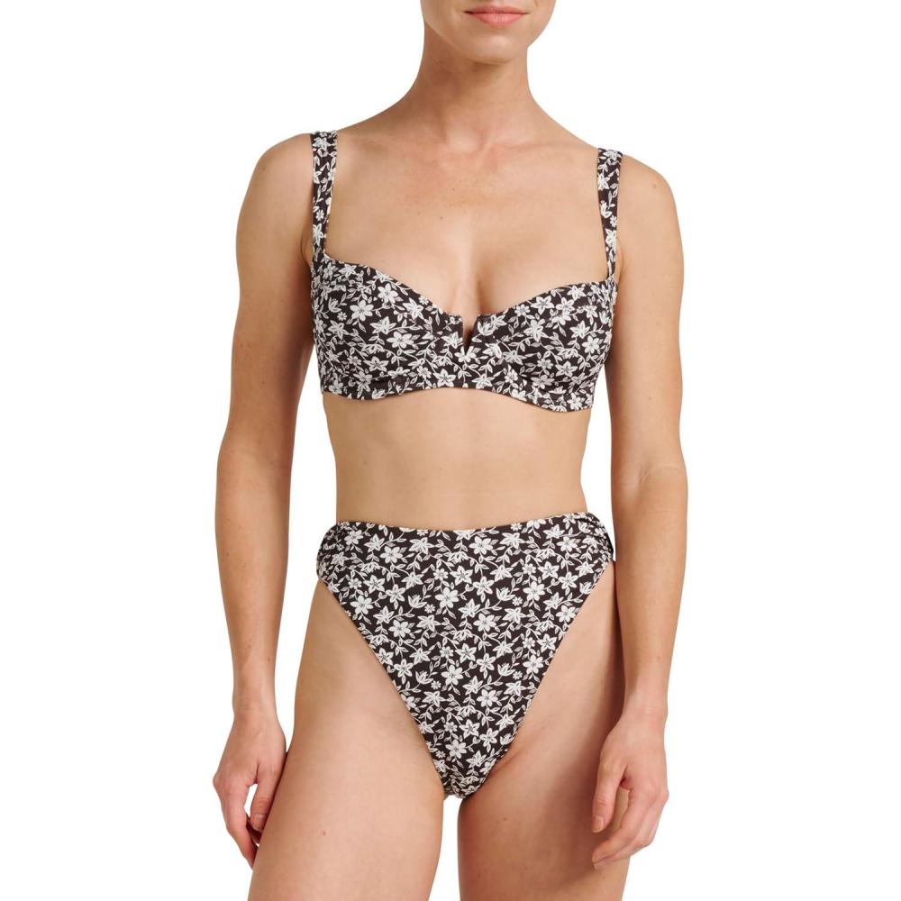 imageQuiksilver Womens Sonny Floral Print Underwire Bikini TopOff Black