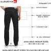 Quiksilver Men’s 5 Pocket Straight Fit Stretch Waist Denim Jeans(Dark Rinse)