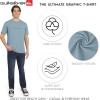 Quiksilver Men’s Soft Cotton Premium Tee Short Sleeve T-Shirt(Blue Shadow)