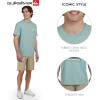 Quiksilver Men’s Soft Cotton Premium Tee Short Sleeve T-Shirt(Jade Grey)
