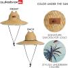 Quiksilver Men’s Wide Brim Outdoor Lifeguard Straw Sun Hat(Aqua)