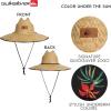 Quiksilver Men’s Wide Brim Outdoor Lifeguard Straw Sun Hat(Black)