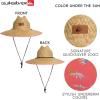 Quiksilver Men’s Wide Brim Outdoor Lifeguard Straw Sun Hat(Coral)
