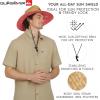 Quiksilver Men’s Wide Brim Outdoor Lifeguard Straw Sun Hat(Coral)