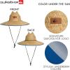 Quiksilver Men’s Wide Brim Outdoor Lifeguard Straw Sun Hat(Monaco Blue)