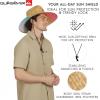 Quiksilver Men’s Wide Brim Outdoor Lifeguard Straw Sun Hat(Papaya)