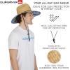 Quiksilver Men’s Wide Brim Outdoor Lifeguard Straw Sun Hat(Royal)