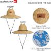 Quiksilver Men’s Wide Brim Outdoor Lifeguard Straw Sun Hat(Royal)
