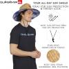 Quiksilver Men’s Wide Brim Outdoor Lifeguard Straw Sun Hat(Royal Blue)