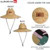 Quiksilver Men’s Wide Brim Outdoor Lifeguard Straw Sun Hat(Sea Spray)