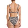 Quiksilver Women’s Bali Floral Print High Rise Bikini Bottom(Off Black)