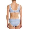 Quiksilver Women’s Cali Striped Crop Swim Top(Sky Blue)