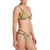 Quiksilver Women’s Dylan Cut Out Tile Print Bikini Bottom(Olive)