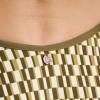 Quiksilver Women’s Dylan Cut Out Tile Print Bikini Bottom(Olive)