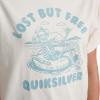 Quiksilver Women’s Lost But Free Boyfriend T-Shirt(Off-white)