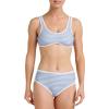 Quiksilver Women’s Parker Striped Swim Bottom(Sky Blue)