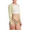 Quiksilver Women’s Pipeline Color Block Surf Top(Fern)