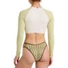 Quiksilver Women’s Pipeline Color Block Surf Top(Fern)