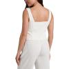 Quiksilver Womens Women’s Maci Solid Textured Cropped Tank Top(White)