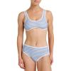 Quiksilver Women’s Cali Striped Crop Swim Top(Sky Blue)