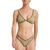 Quiksilver Women’s Dylan Cut Out Tile Print Bikini Bottom(Olive)