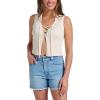 Quiksilver Women’s Sandbar Sleeveless Lace Up Sweater(Seashell)