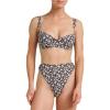 Quiksilver Women’s Sonny Floral Print Underwire Bikini Top(Off Black)