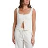Quiksilver Womens Women’s Maci Solid Textured Cropped Tank Top(White)