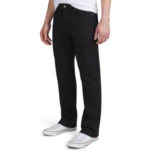 Quiksilver Men’s 5 Pocket Straight Fit Stretch Waist Casual Chino Pants(Black)