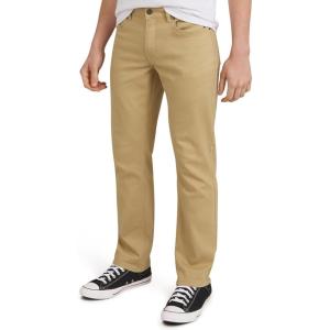 Quiksilver Men’s 5 Pocket Straight Fit Stretch Waist Casual Chino Pants(Vintage Khaki)