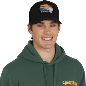 Quiksilver Men’s Premium Cotton Adjustable Snap Back Logo Baseball Cap(Black)