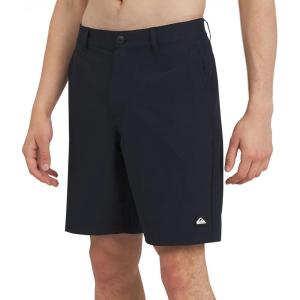 Quiksilver Mens Regular Fit Fixed Waist Water Friendly Active Hybrid Shorts(Solid Design – Navy)