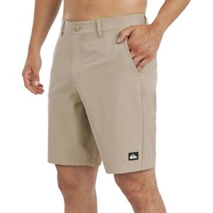 Quiksilver Mens Regular Fit Fixed Waist Water Friendly Active Hybrid Shorts(Solid Design – Taupe)