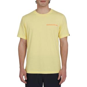Quiksilver Men’s Soft Cotton Premium Tee Short Sleeve T-Shirt(Pale Yellow)