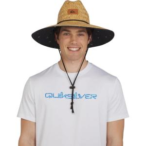 Quiksilver Men’s Wide Brim Outdoor Lifeguard Straw Sun Hat(Navy)