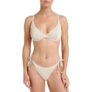 Quiksilver Womens Women’s Kendal Solid Tie Bikini Bottom(Seashell)